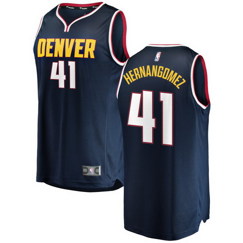 Personalized Nuggets 41 Juan Hernangomez Navy Swingman Jersey