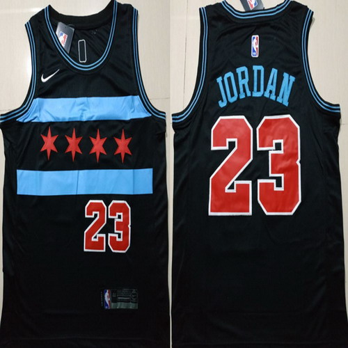 Personalized Bulls 23 Michael Jordan Black 2018-19 City Edition Swingman Jersey