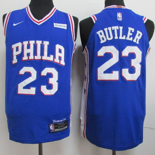Personalized 76ers 23 Jimmy Butler Blue Authentic Jersey