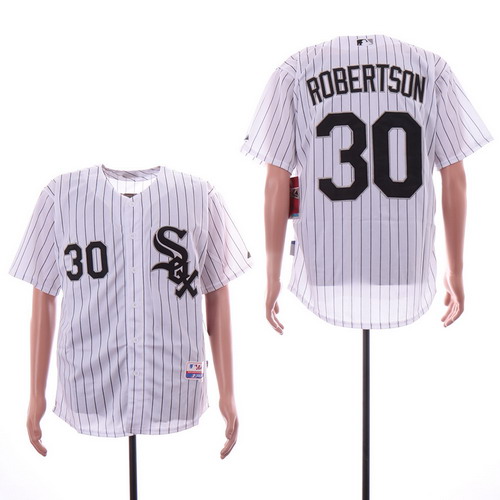 Personalized White Sox 30 David Robertson White Cool Base Jersey