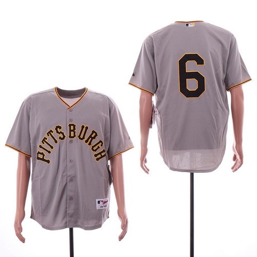 Personalized Pirates 6 Starling Marte Gray Throwback Jersey