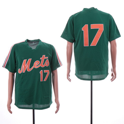 Personalized Mets 17 Keith Hernandez Green Mesh Throwback Jersey