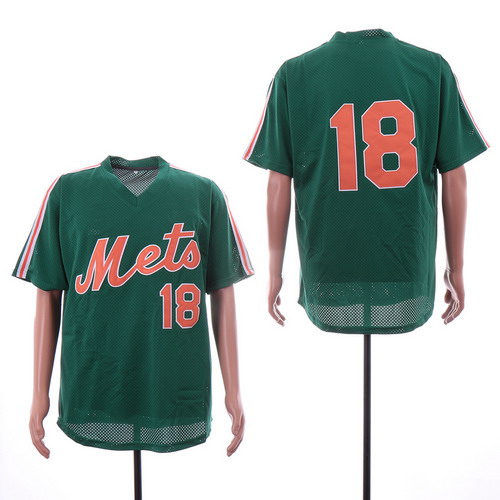 Personalized Mets 18 Darryl Strawberry Green Mesh Throwback Jersey