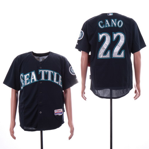 Personalized Mariners 22 Robinson Cano Navy Cool Base Jersey