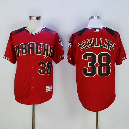 Personalized Diamondbacks 38 Curt Schilling Red Flexbase Jersey
