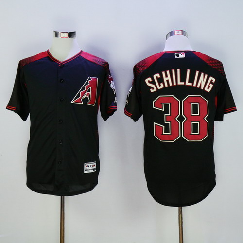 Personalized Diamondbacks 38 Curt Schilling Black Flexbase Jersey