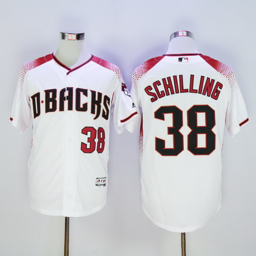 Personalized Diamondbacks 38 Curt Schilling White Flexbase Jersey
