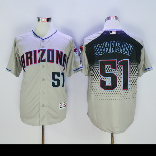 Personalized Diamondbacks 51 Randy Johnson Gray Teal Flexbase Jersey