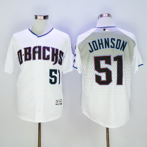 Personalized Diamondbacks 51 Randy Johnson White Teal Flexbase Jersey
