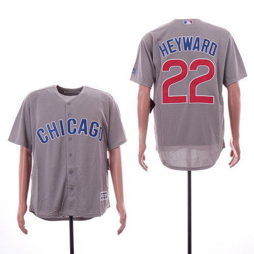 Personalized Cubs 22 Jason Heyward Gray Cool Base Jersey