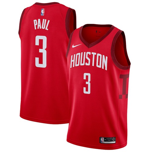 Personalized Rockets #3 Chris Paul Red NBA Swingman Earned Edition Jersey