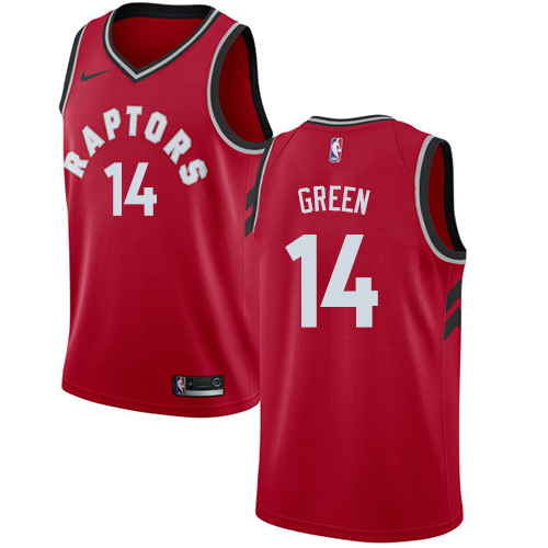 Personalized Raptors #14 Danny Green Red NBA Swingman Icon Edition Jersey
