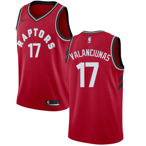 Personalized Raptors #17 Jonas Valanciunas Red NBA Swingman Icon Edition Jersey