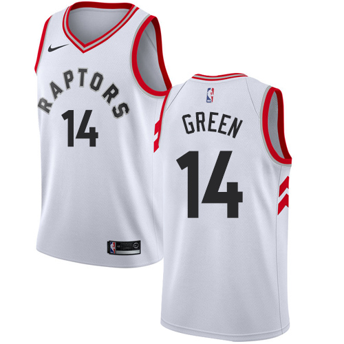 Personalized Raptors #14 Danny Green White NBA Swingman Association Edition Jersey