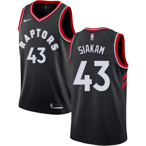 Personalized Raptors #43 Pascal Siakam Black NBA Swingman Statement Edition Jersey