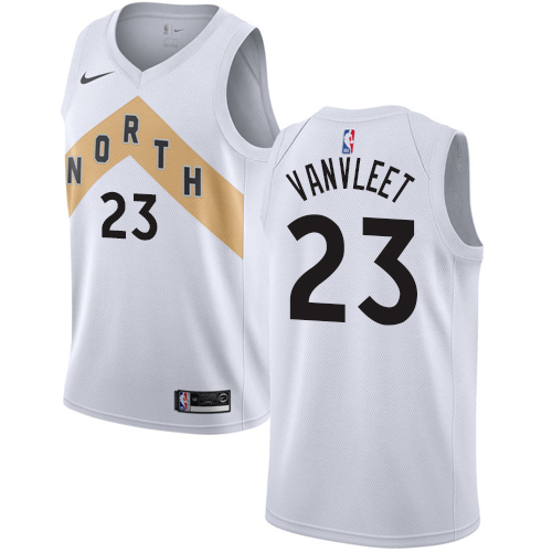 Personalized Raptors #23 Fred VanVleet White NBA Swingman City Edition 2018 19 Jersey