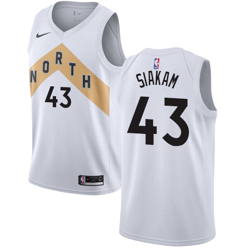 Personalized Raptors #43 Pascal Siakam White NBA Swingman City Edition 2018 19 Jersey