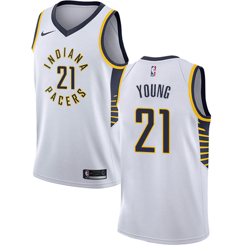 Personalized Pacers #21 Thaddeus Young White NBA Swingman Association Edition Jersey