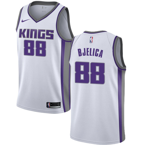 Personalized Kings #88 Nemanja Bjelica White NBA Swingman Association Edition Jersey