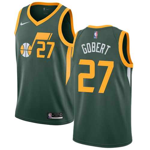 Personalized Jazz #27 Rudy Gobert Green NBA Swingman Earned Edition Jersey