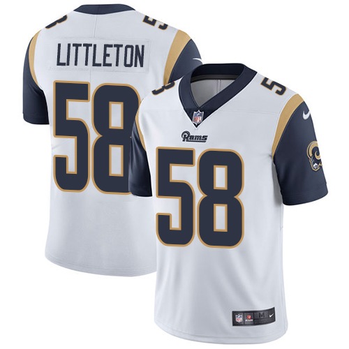 Personalized Rams #58 Cory Littleton White Men’s Stitched NFL Untouchable Limited Jersey