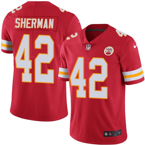 Personalized Chiefs #42 Anthony Sherman Red Team Color Men’s Stitched NFL Untouchable Limited Jersey