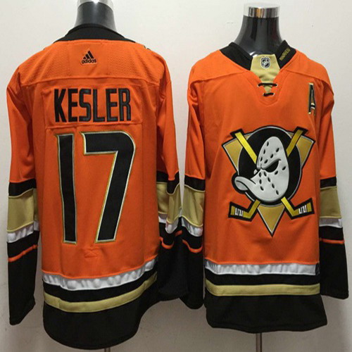 Personalized Ducks #17 Ryan Kesler Orange Authentic Stitched NHL Jersey