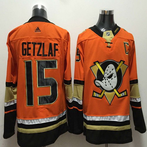Personalized Ducks #15 Ryan Getzlaf Orange Authentic Stitched NHL Jersey