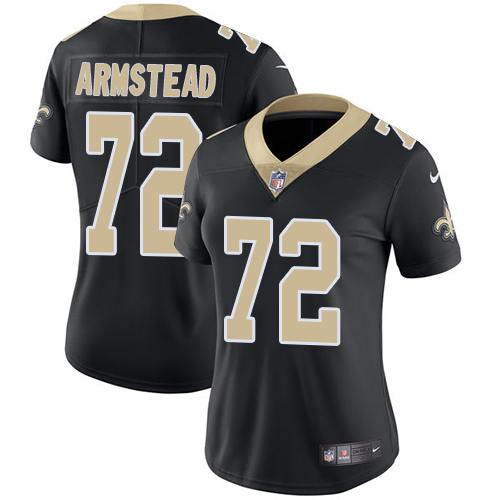 Personalized Saints #72 Terron Armstead Black Team Color Women’s Stitched NFL Untouchable Limited Jersey
