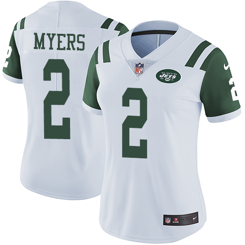 Personalized Jets #2 Jason Myers White Women’s Stitched NFL Untouchable Limited Jersey