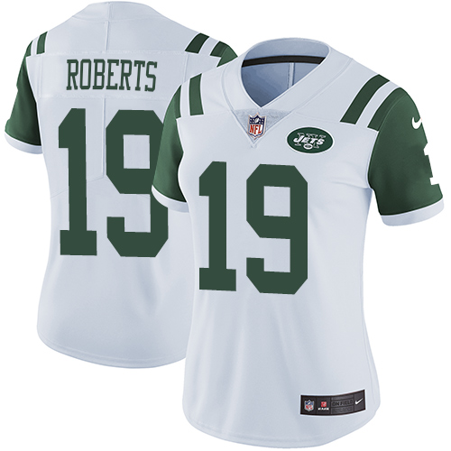 Personalized Jets #19 Andre Roberts White Women’s Stitched NFL Untouchable Limited Jersey