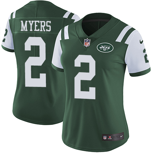 Personalized Jets #2 Jason Myers Green Team Color Women’s Stitched NFL Untouchable Limited Jersey