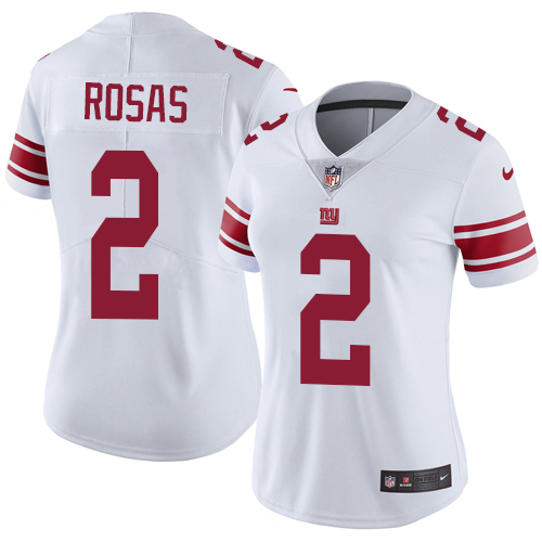 Personalized Giants #2 Aldrick Rosas White Women’s Stitched NFL Untouchable Limited Jersey