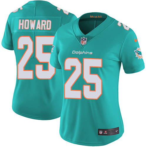 Personalized Dolphins #25 Xavien Howard Aqua Green Team Color Women’s Stitched NFL Untouchable Limited Jersey