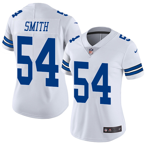 Personalized Cowboys #54 Jaylon Smith White Women’s Stitched NFL Untouchable Limited Jersey