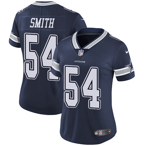 Personalized Cowboys #54 Jaylon Smith Navy Blue Team Color Women’s Stitched NFL Untouchable Limited Jersey