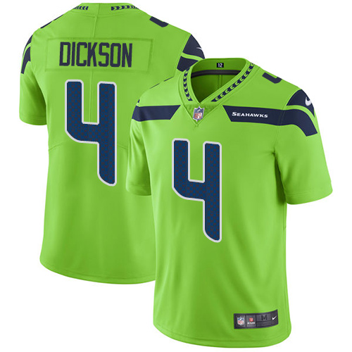 Personalized Seahawks #4 Michael Dickson Green Youth Stitched NFL Limited Rush Jersey