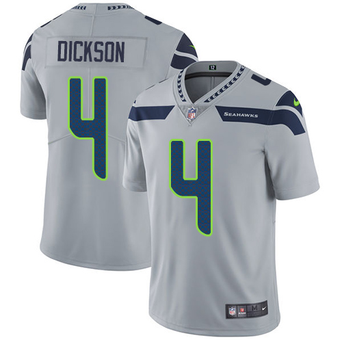 Personalized Seahawks #4 Michael Dickson Grey Alternate Youth Stitched NFL Untouchable Limited Jersey