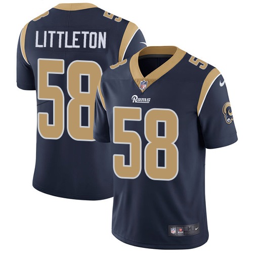 Personalized Rams #58 Cory Littleton Navy Blue Team Color Youth Stitched NFL Untouchable Limited Jersey