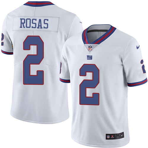 Personalized Giants #2 Aldrick Rosas White Youth Stitched NFL Limited Rush Jersey
