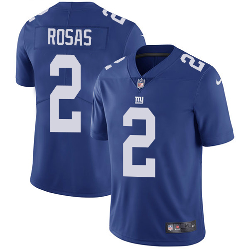 Personalized Giants #2 Aldrick Rosas Royal Blue Team Color Youth Stitched NFL Untouchable Limited Jersey