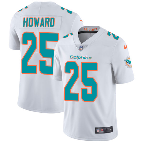 Personalized Dolphins #25 Xavien Howard White Youth Stitched NFL Untouchable Limited Jersey