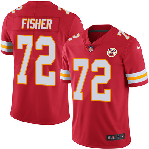 Personalized Chiefs #72 Eric Fisher Red Team Color Youth Stitched NFL Untouchable Limited Jersey