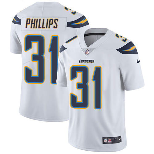 Personalized Chargers #31 Adrian Phillips White Youth Stitched NFL Untouchable Limited Jersey