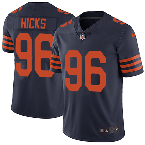 Personalized Bears #96 Akiem Hicks Navy Blue Alternate Youth Stitched NFL Untouchable Limited Jersey