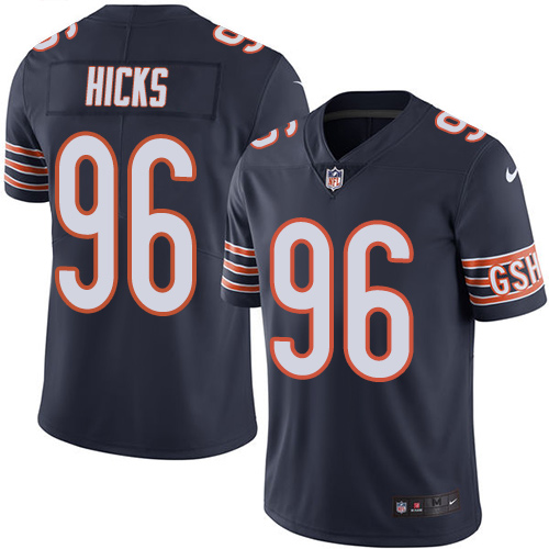 Personalized Bears #96 Akiem Hicks Navy Blue Team Color Youth Stitched NFL Untouchable Limited Jersey