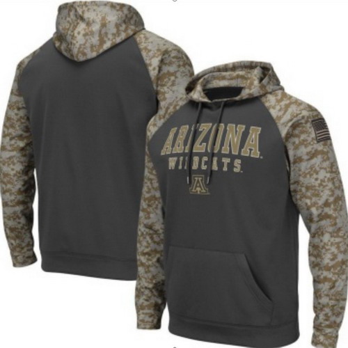 Personalized Arizona Wildcats Gray Camo Men’s Pullover Hoodie