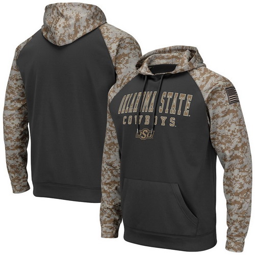 Personalized Oklahoma State Cowboys Gray Camo Men’s Pullover Hoodie