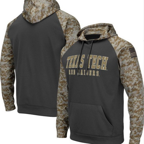 Personalized Texas Tech Red Raiders Gray Camo Men’s Pullover Hoodie