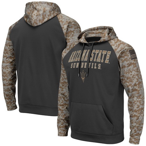 Personalized Arizona State Sun Devils Gray Camo Men’s Pullover Hoodie